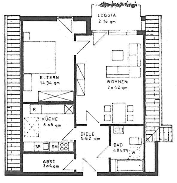 Wohnung zum Kaufen in Düsseldorf 159.000 € 58 m²
