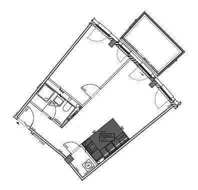 2 Zimmer Wohnung mit Fußbodenheizung und Balkon. EBK käuflich. Nur für eine Person geeignet. 2 zimmer