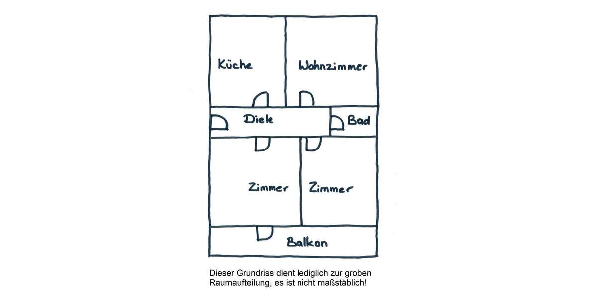 Etagenwohnung Düsseldorf Rath - 3 Zimmer, 64 m&sup2;, 790&euro; | Angebot:25683581