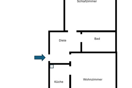 Wohnung Düsseldorf Stadtbezirk 2 - 2 Zimmer, 50 m&sup2;, 450&euro; | Angebot:25753596