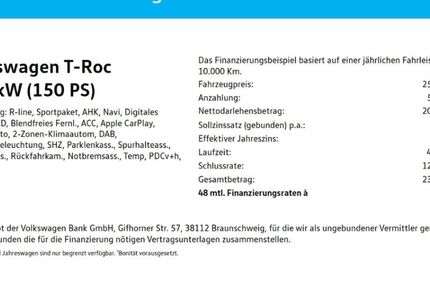 VW T-Roc 70.700 km 25.490 &euro; Wuppertal 42109