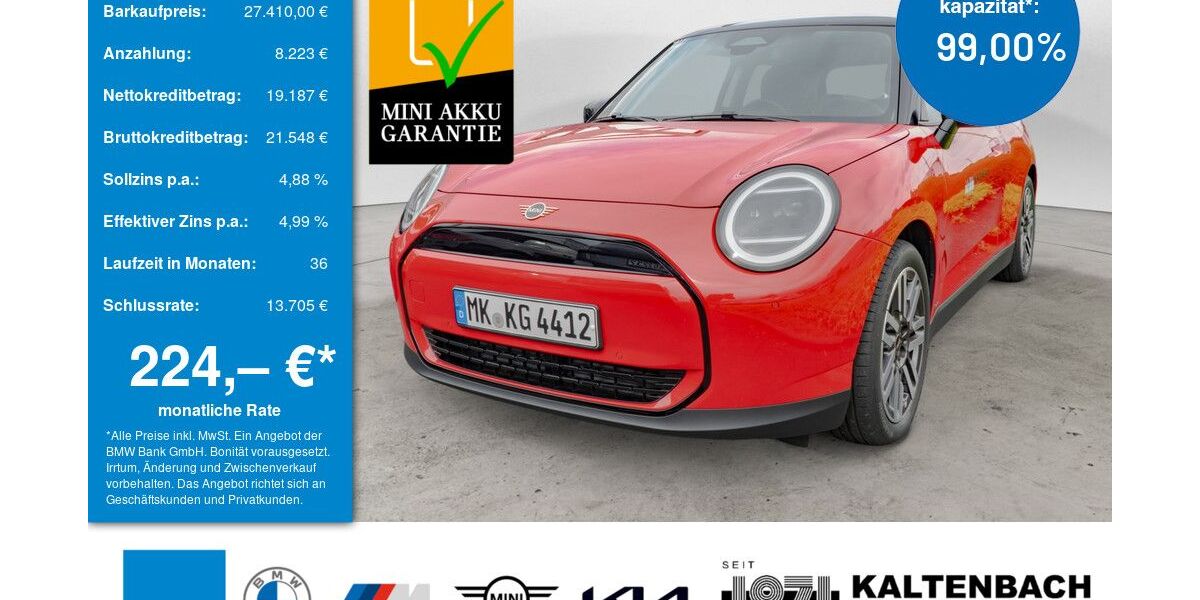 Mini Cooper E 13.900 km 27.410 &euro; Overath-Vilkerath 51491
