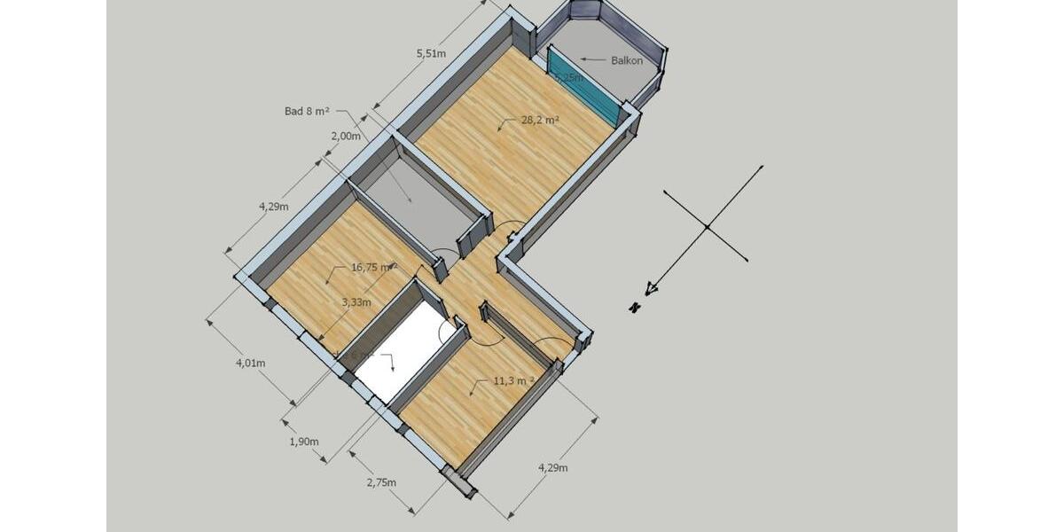 schöne Eigentumswohnung 81m² Wptl.-Langerfeld 3 zimmer