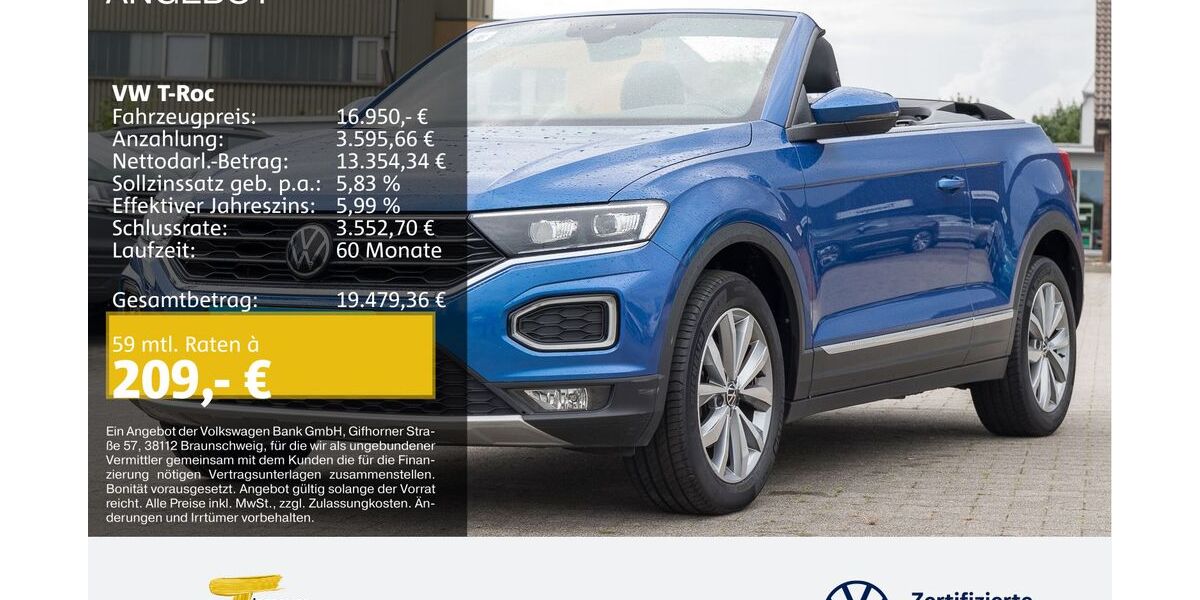 VW T-Roc 100.470 km 16.950 &euro; Remscheid 42897