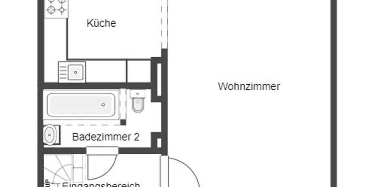 Etagenwohnung Wuppertal Barmen - 2 Zimmer, 60 m&sup2;, 120.000&euro; | Angebot:25801387