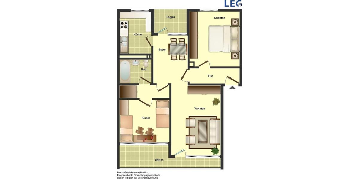 Erdgeschoßwohnung Monheim am Rhein - 3 Zimmer, 75 m&sup2;, 889&euro; | Angebot:25081027