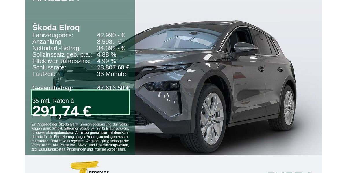 Skoda Elroq 12.999 km 41.990 &euro; Remscheid 42857