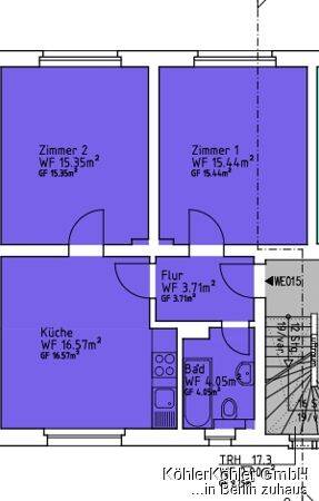 Etagenwohnung Schwelm - 2 Zimmer, 55 m&sup2;, 600&euro; | Angebot:26881880