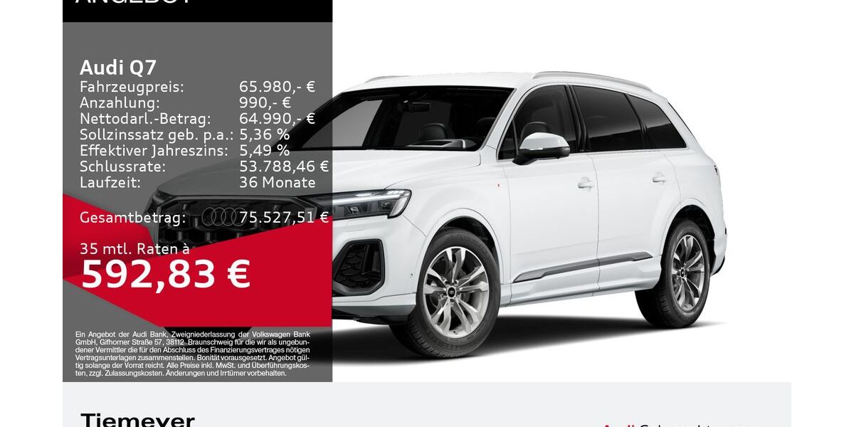 Audi Q7 8.376 km 65.980 &euro; Remscheid 42897