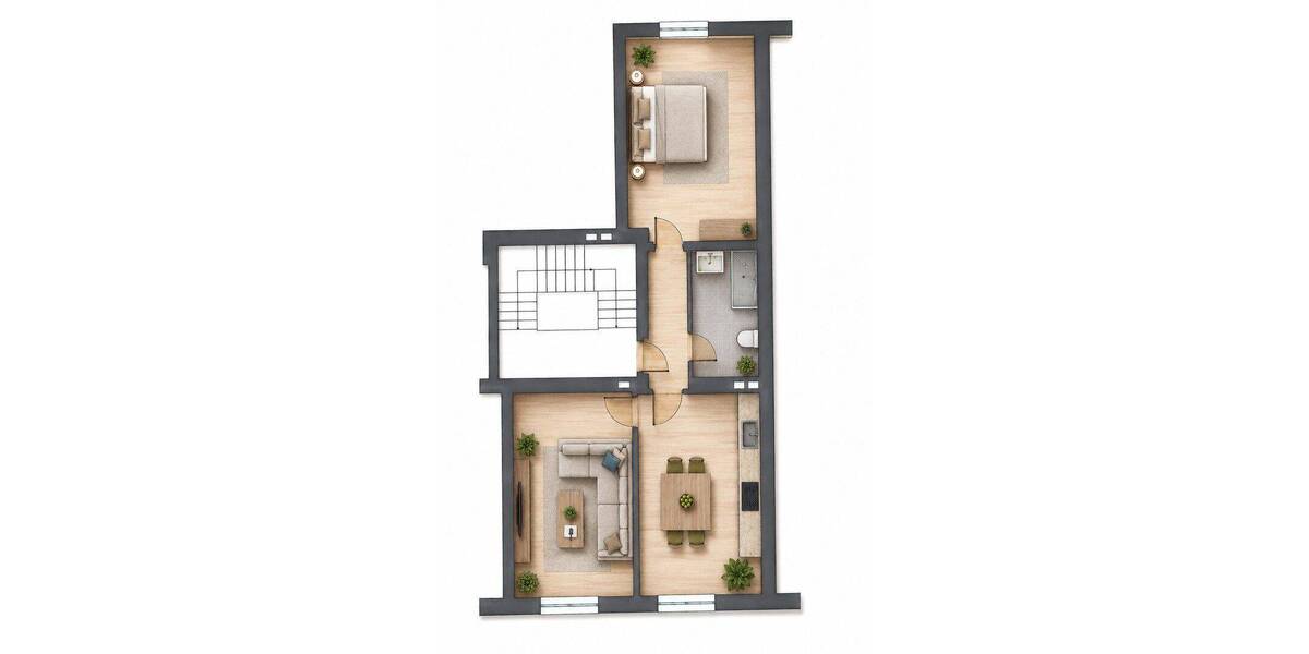 Etagenwohnung Düsseldorf Oberbilk - 2 Zimmer, 65 m&sup2;, 1.040&euro; | Angebot:26803012