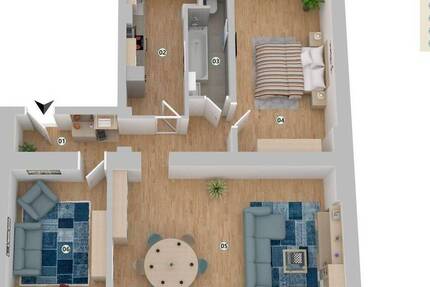 Wohnung Düsseldorf Unterbilk - 3 Zimmer, 90 m&sup2;, 1.810&euro; | Angebot:26874110