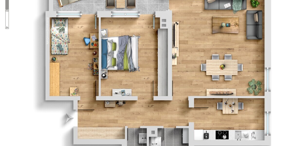 Moderne 3-Zimmerwohnung in ruhiger und zentraler Lage 3 zimmer