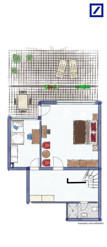 ECHT FAMILIENTAUGLICH - 5- Zimmer Erdgeschoss-Maisonette mit Balkon, Loggia + Terrasse