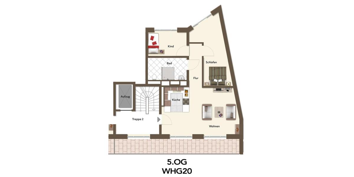 Etagenwohnung Düsseldorf Pempelfort - 3 Zimmer, 77 m&sup2;, 1.620&euro; | Angebot:25170094
