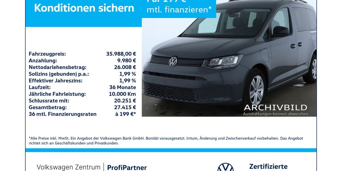 VW Caddy 13.498 km 35.988 &euro; Leverkusen 51379