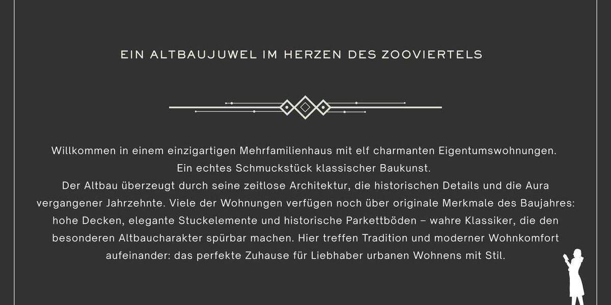 Charmante Altbau-Eckwohnung mit viel Lichteinfall, Charakter und toller Aufteilung im Zooviertel. 3 zimmer