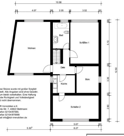 Etagenwohnung Erkrath - 4 Zimmer, 90 m&sup2;, 1.400&euro; | Angebot:25407471