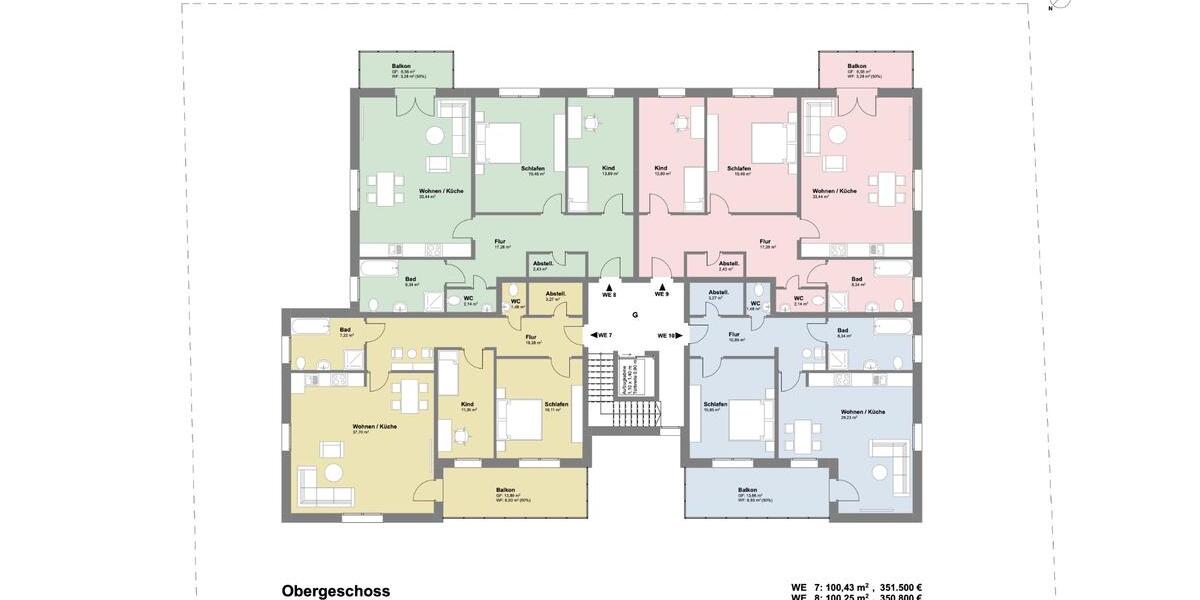 Etagenwohnung Hagen Hagen-Mitte - 3 Zimmer, 100 m&sup2;, 350.800&euro; | Angebot:26614308