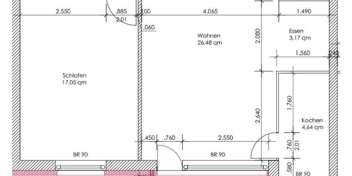 Etagenwohnung Hilden Meide - 2 Zimmer, 63 m&sup2;, 750&euro; | Angebot:26929399