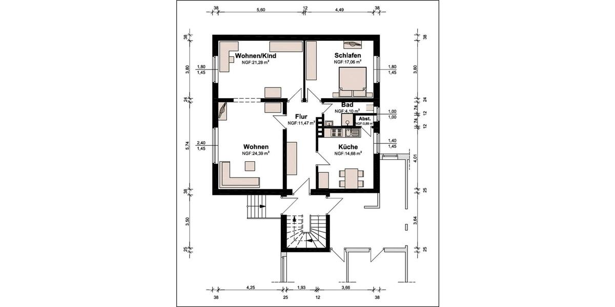 Hochparterre Bochum Bochum-Südwest - 3.5 Zimmer, 94 m&sup2;, 238.000&euro; | Angebot:25254828
