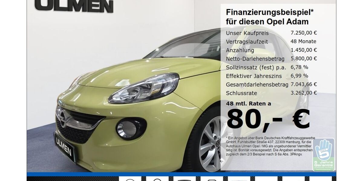 Opel Adam 111.650 km 7.444 &euro; Düsseldorf 40231