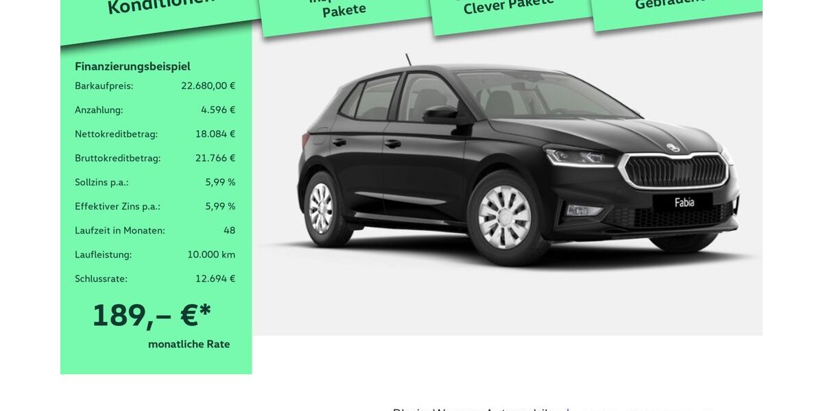 Skoda Fabia 1.009 km 21.980 &euro; Leverkusen 51379