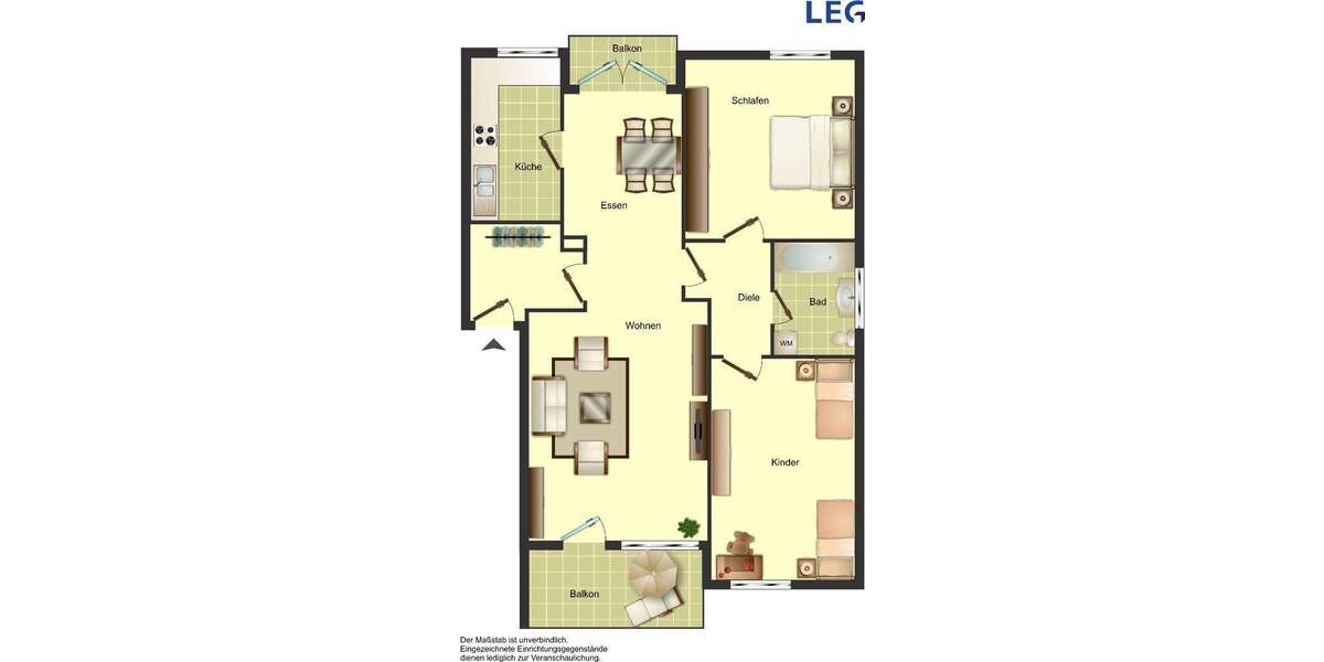 Etagenwohnung Remscheid Lennep - 3 Zimmer, 72 m&sup2;, 599&euro; | Angebot:26865041