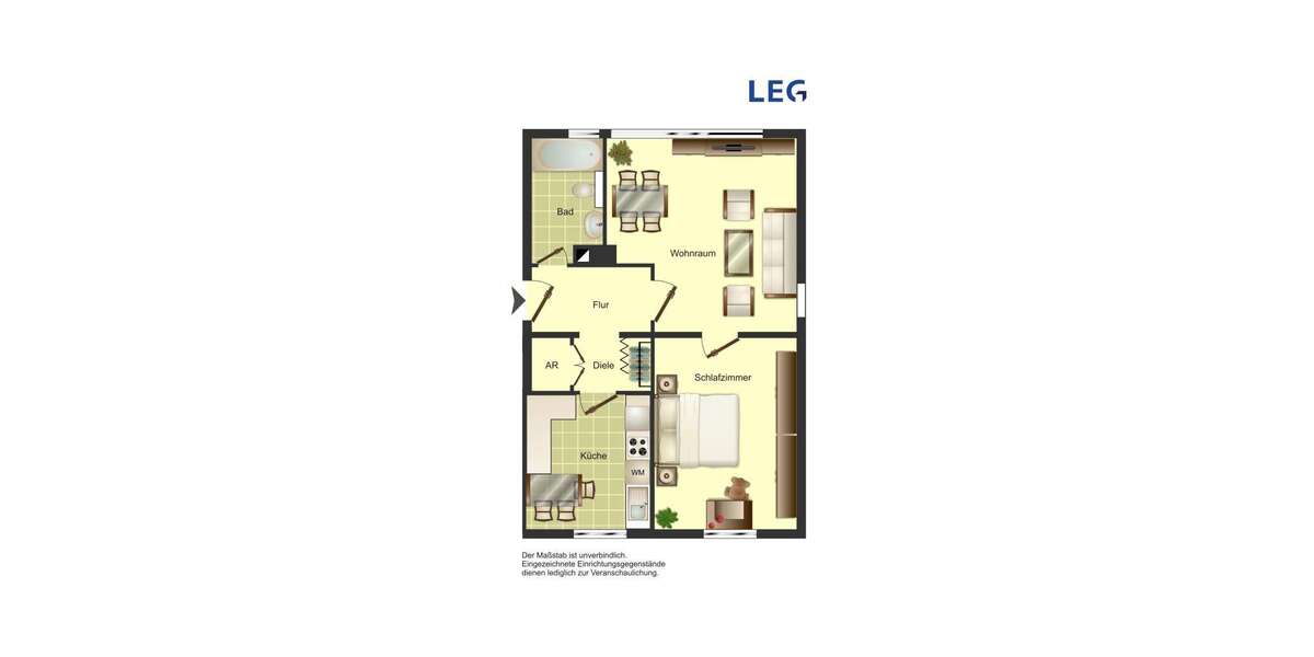 Etagenwohnung Remscheid Gemarkung Bergisch Born - 3 Zimmer, 69 m&sup2;, 519&euro; | Angebot:26492275