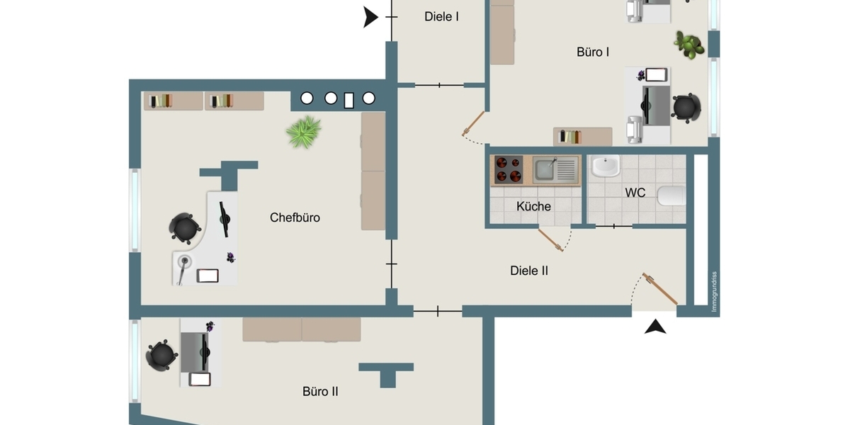 EBENERDIGE ATTRAKTIVE BÜRORÄUME IM STADTZENTRUM VON RADEVORMWALD - Gewerbeobjekt Radevormwald | Angebot:26180035