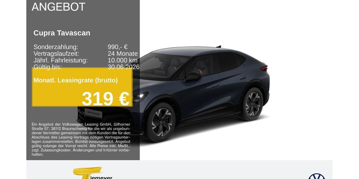 Cupra Tavascan 11.418 km 41.230 &euro; Remscheid 42897