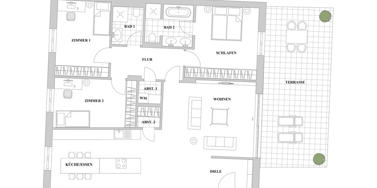 Etagenwohnung Düsseldorf Friedrichstadt - 4 Zimmer, 147 m&sup2;, 3.000&euro; | Angebot:26788242