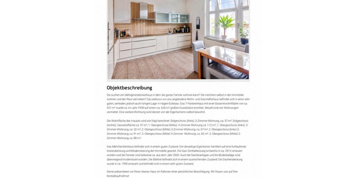 Mehrfamilienhaus, Wohnhaus Hagen Hagen-Nord - 20 Zimmer, 532 m&sup2;, 669.000&euro; | Angebot:27453049