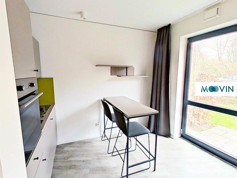 URBAN BASE: Vollmöbliertes 1-Zimmer-Large-Apartment mit EBK, TERRASSE, ALL-IN-MIETE, UVM. am Rheinufer