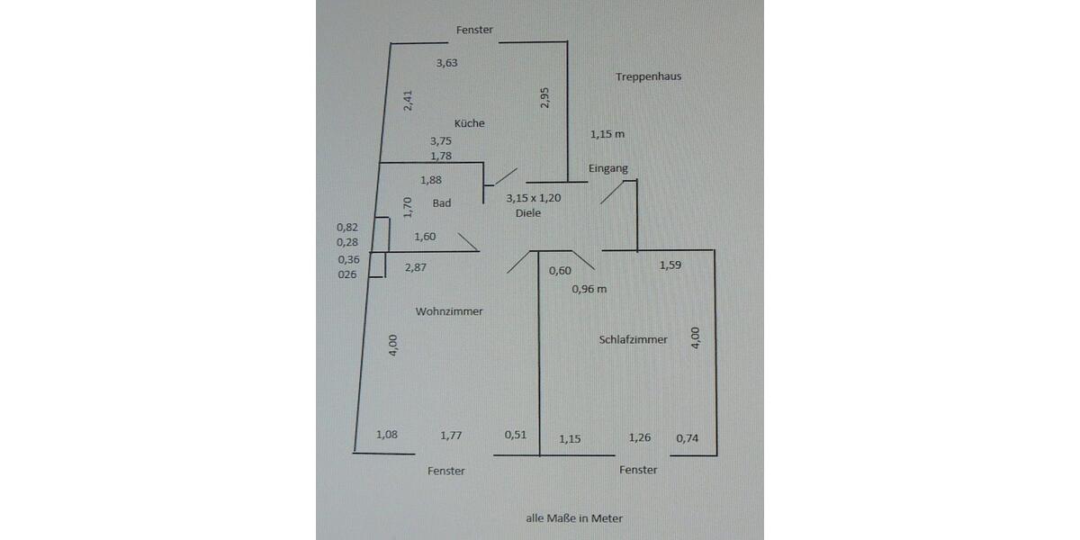 Rs – Hasten, 2 Zimmer, Wohnküche, Diele, Dusche WC 2 zimmer