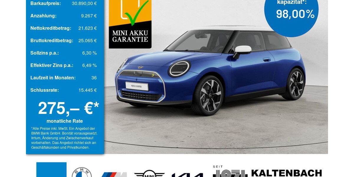 Mini Cooper SE 26.299 km 30.890 &euro; Remscheid 42897