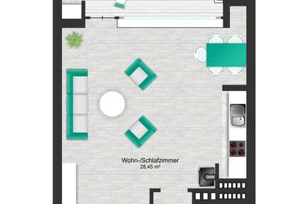Wohnung Düsseldorf Oberbilk Oberbilk - 1 Zimmer, 46 m&sup2;, 165.000&euro; | Angebot:26884078