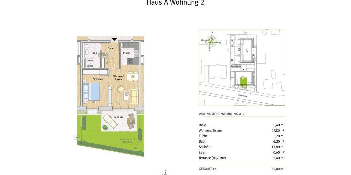 Etagenwohnung Monheim - 2 Zimmer, 55 m&sup2;, 347.100&euro; | Angebot:25684481