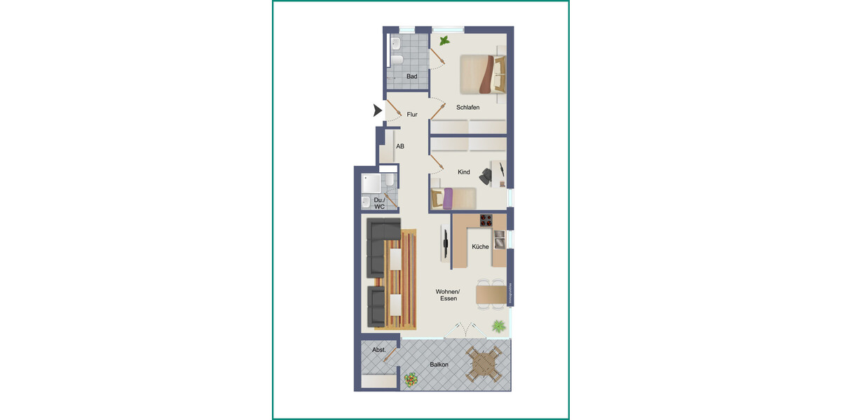 NEUBAU-ERSTBEZUG: MODERNE 3-ZIMMER-WOHNUNG MIT AUFZUG, GROSSEM BALKON UND PKW-STELLPLATZ IN RADEVORM - Etagenwohnung Radevormwald Karthausen | Angebot:26455528