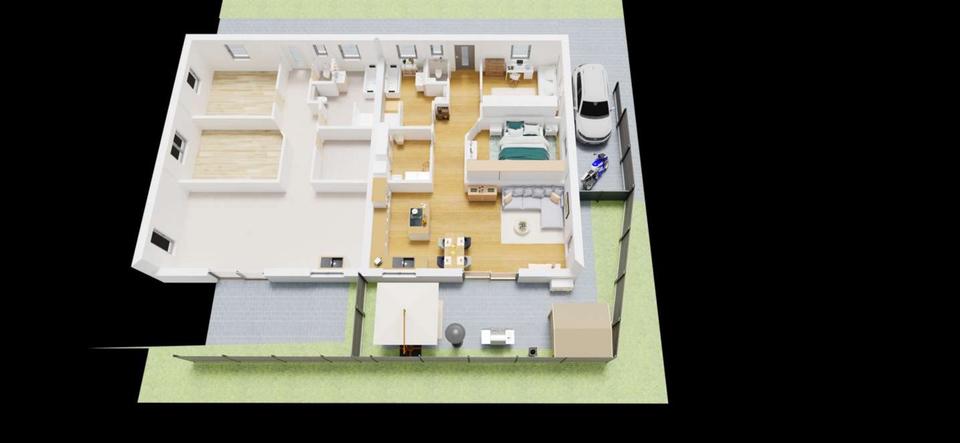 Neubau Bungalow Erstbezug (KfW40, PV Anlage, barrierearm,..) 3 zimmer