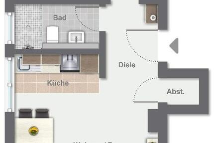 Wohnung Leverkusen Bürrig - 2 Zimmer, 52 m&sup2;, 600&euro; | Angebot:26470918