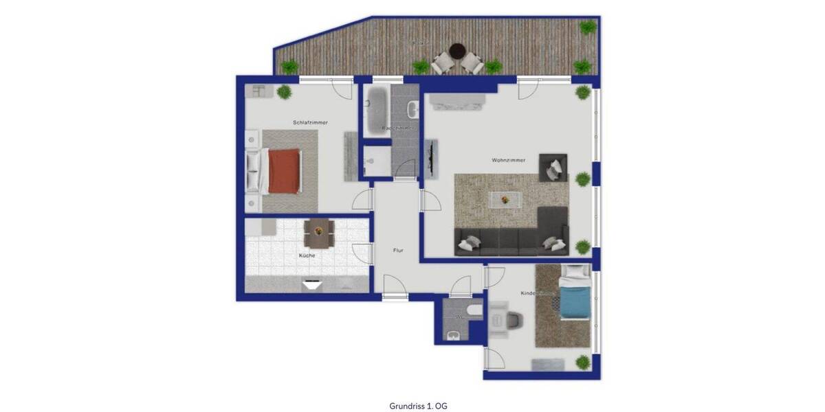 Etagenwohnung Düsseldorf Lierenfeld - 3 Zimmer, 85 m&sup2;, 1.300&euro; | Angebot:26866304