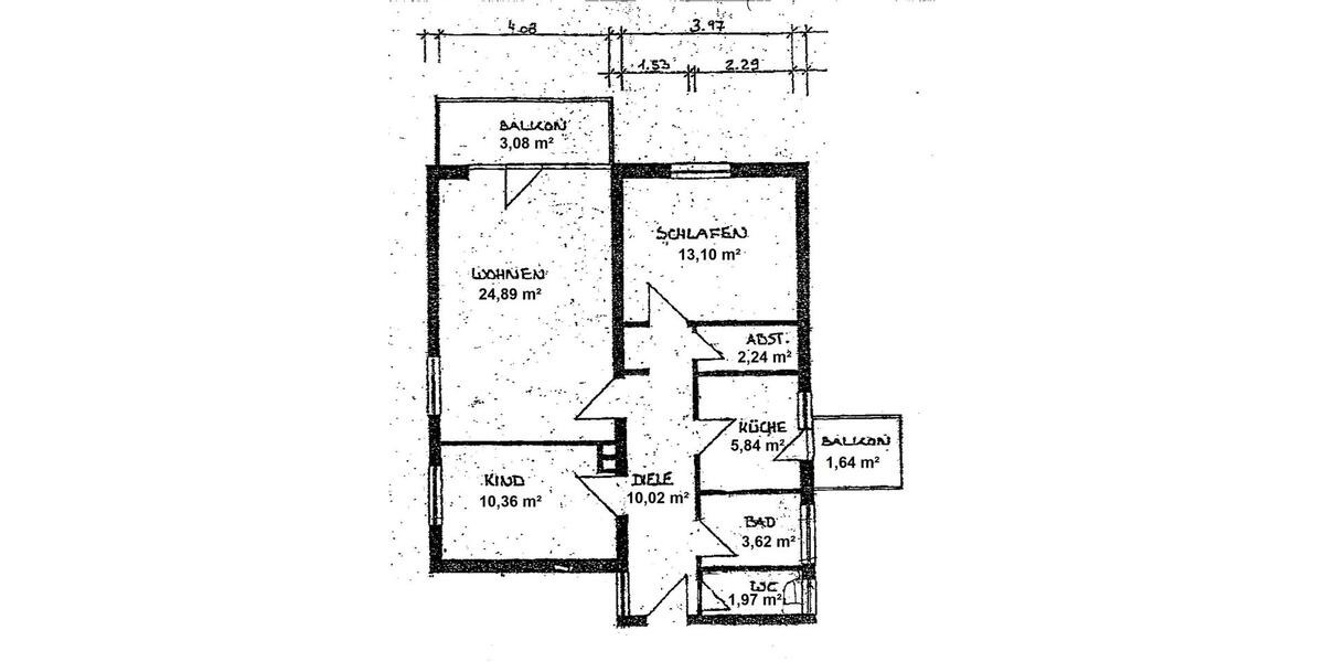 Etagenwohnung Wuppertal Arrenberg - 3 Zimmer, 77 m&sup2;, 155.000&euro; | Angebot:27252965