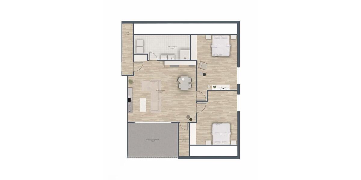 Dachgeschoßwohnung Wuppertal Eckbusch - 3 Zimmer, 90 m&sup2;, 1.190&euro; | Angebot:26222249