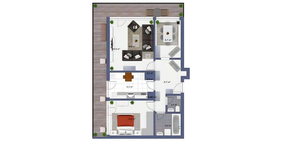 Etagenwohnung Wuppertal Elberfeld - 3 Zimmer, 88 m&sup2;, 780&euro; | Angebot:26883466