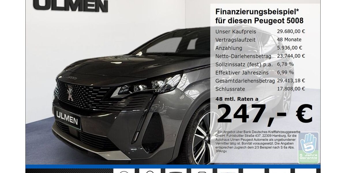 Peugeot 5008 44.153 km 28.680 &euro; Düsseldorf 40233