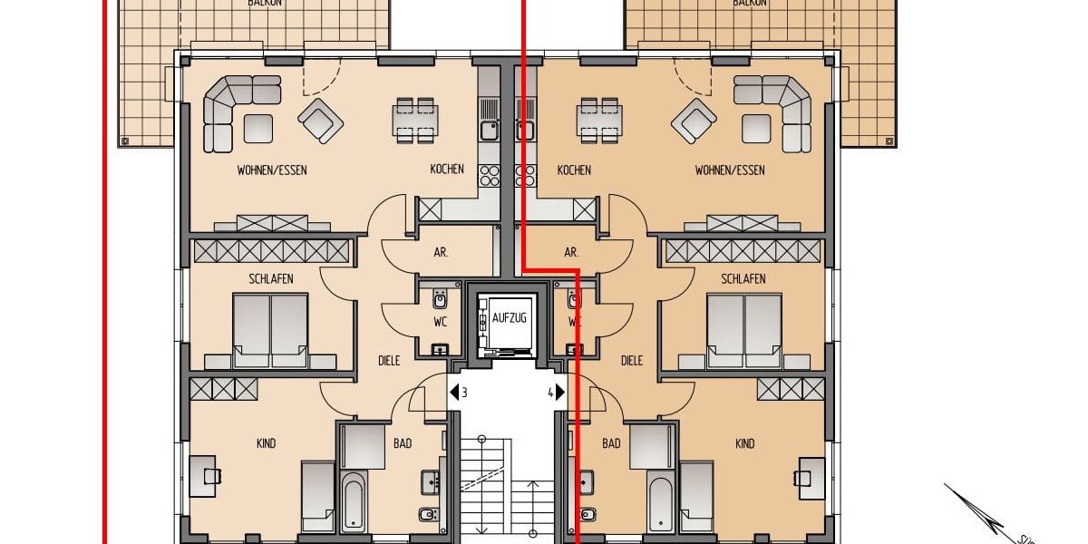 Etagenwohnung Wetter Esborn - 3 Zimmer, 101 m&sup2;, 459.000&euro; | Angebot:25730478