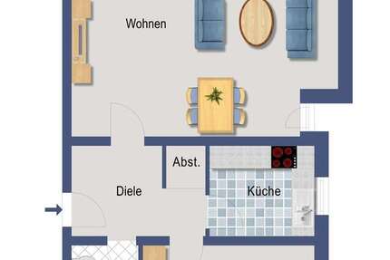 Wohnung Bergisch Gladbach-Bensberg Bensberg - 2 Zimmer, 71 m&sup2;, 230.000&euro; | Angebot:26257154