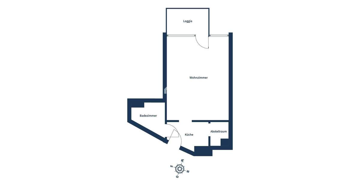 Ideal geschnittene Singlewohnung mit Westloggia im gepflegten Mehrfamilienhaus 1 zimmer