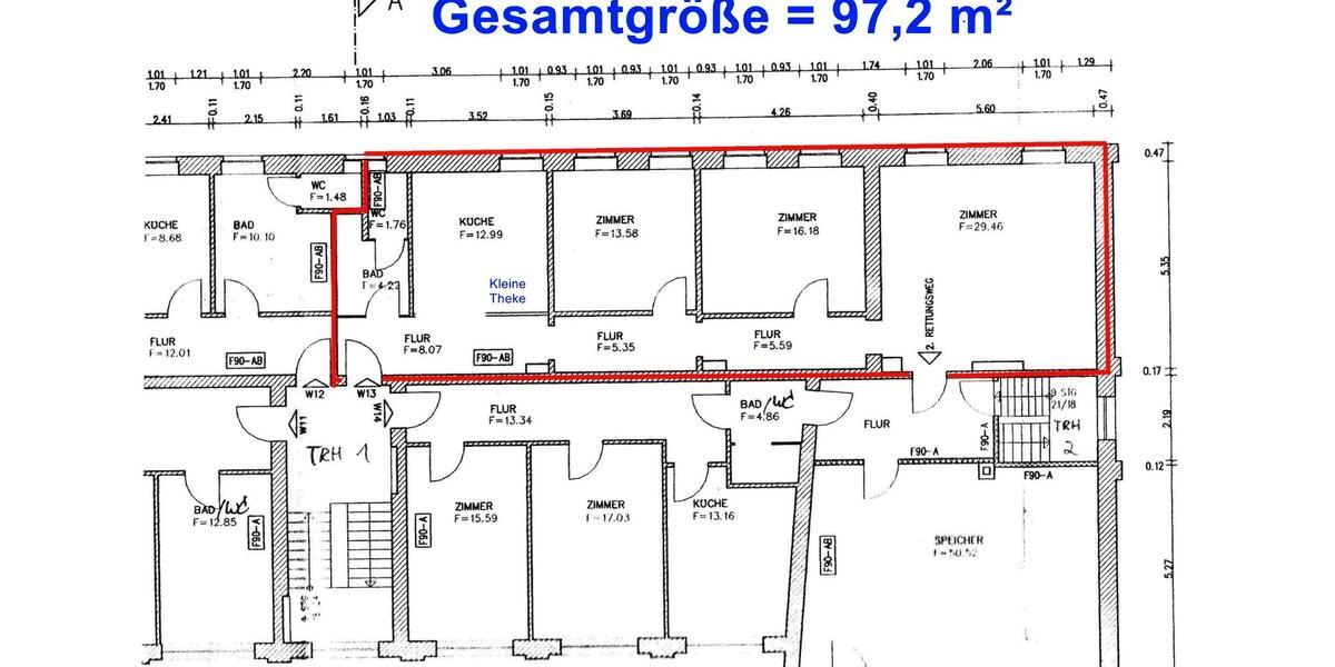 Etagenwohnung Solingen Wald - 3 Zimmer, 97 m&sup2;, 605&euro; | Angebot:26415618