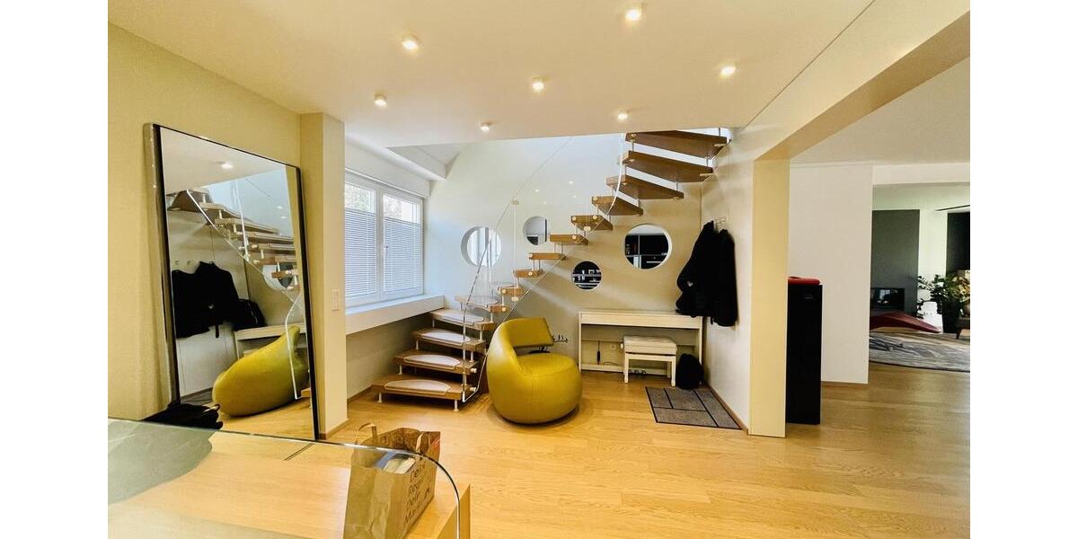 Designer Maisonette-Wohnung nähe Zoopark mit Blick ins Grüne, Fussbodenheizung, Kamin, Terrasse 5 zimmer